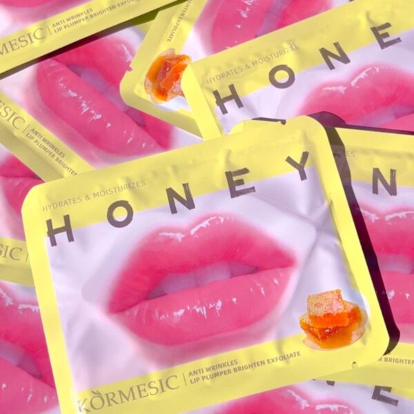 pack de 10 mascarillas para labios de miel kormesic