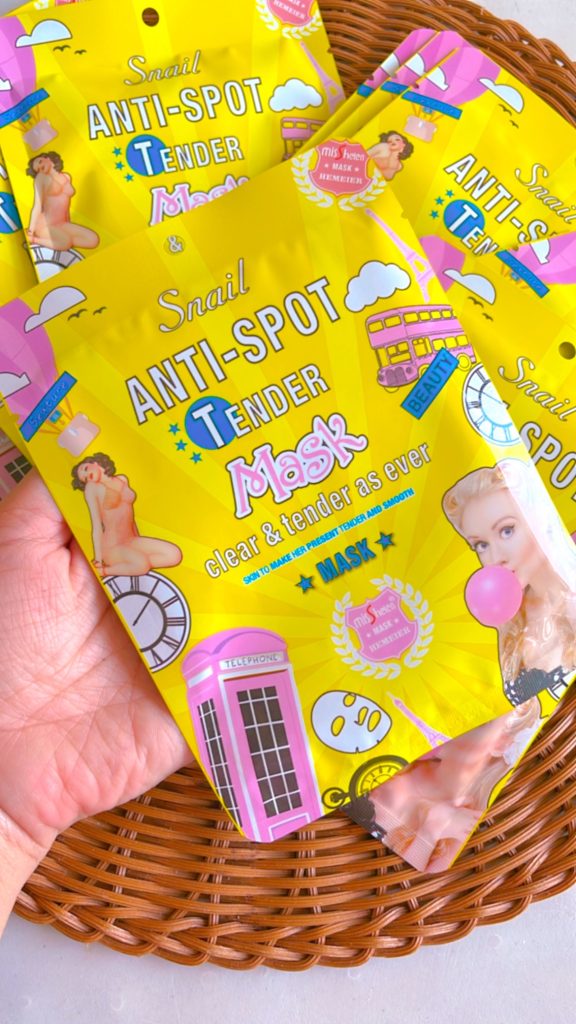 Pack de 10 mascarillas faciales snail anti spot miss helen