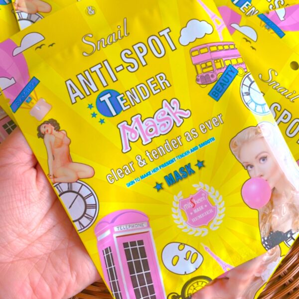 Pack de 10 mascarillas faciales snail anti spot miss helen