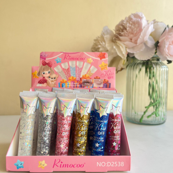 glitter en gel para cara y cuerpo rimocoo
