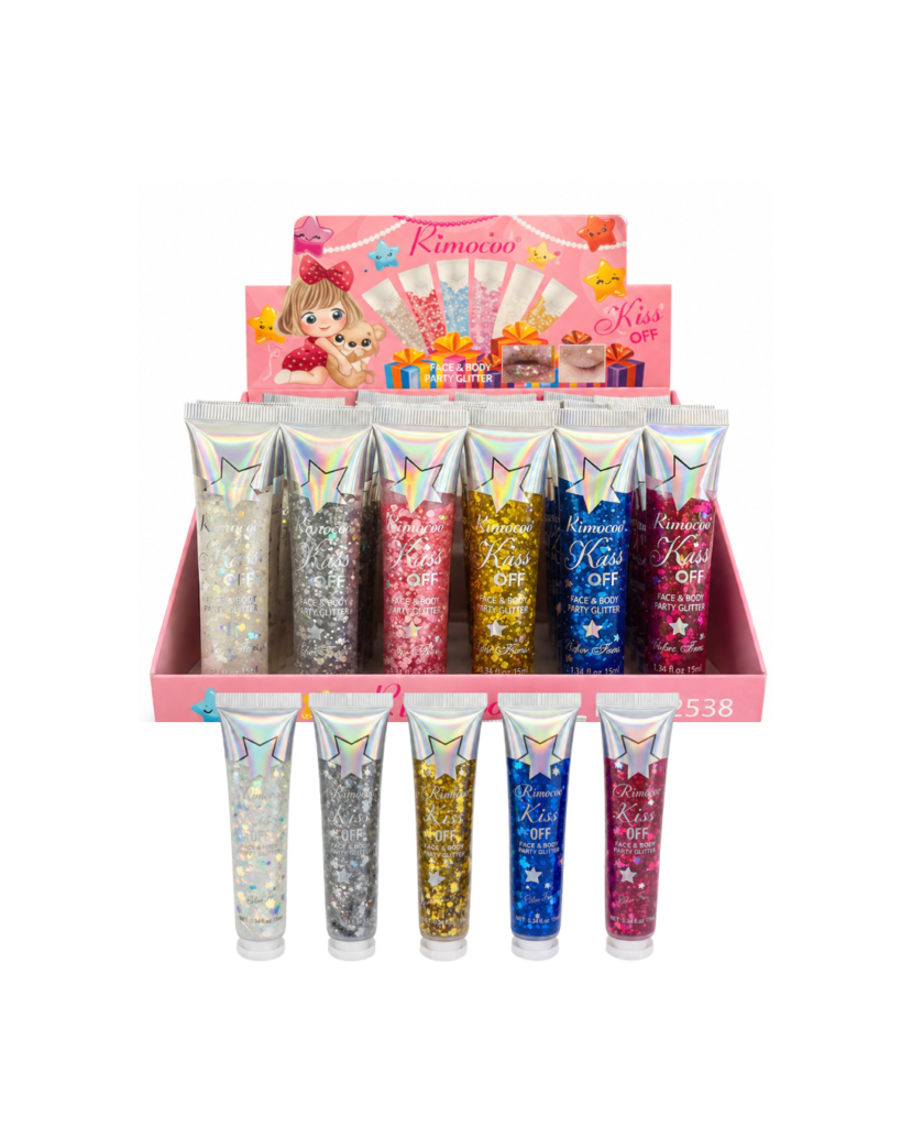 glitter en gel para cara y cuerpo rimocoo