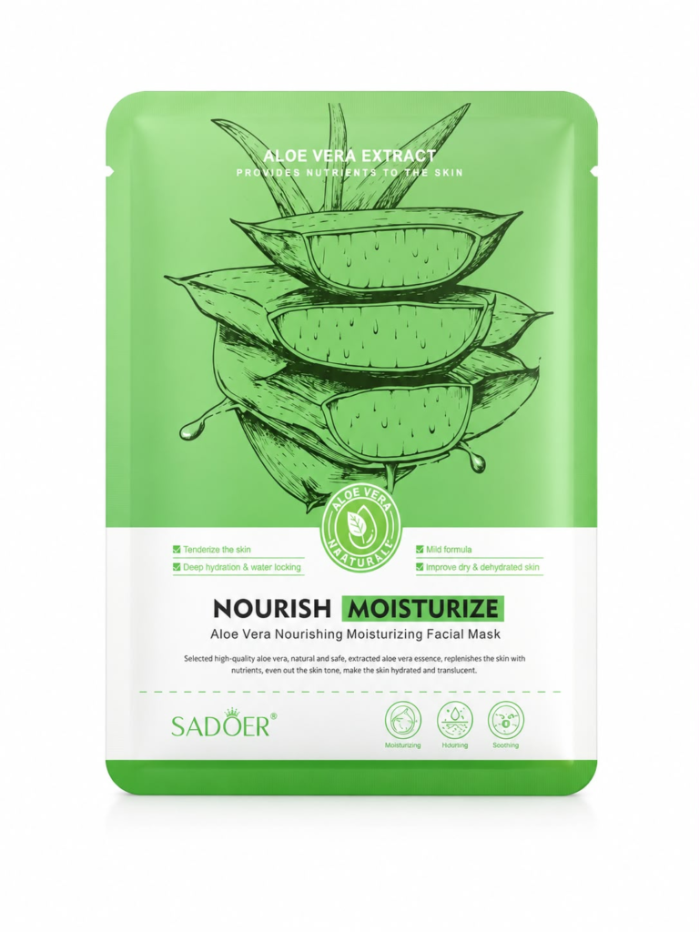 pack de 10 mascarillas faciales de aloe