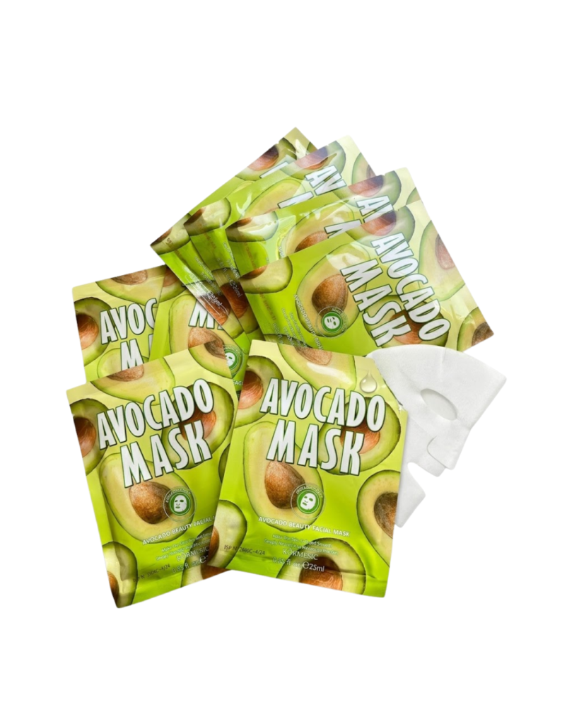 pack de 10 mascarillas faciales de palta kormesic