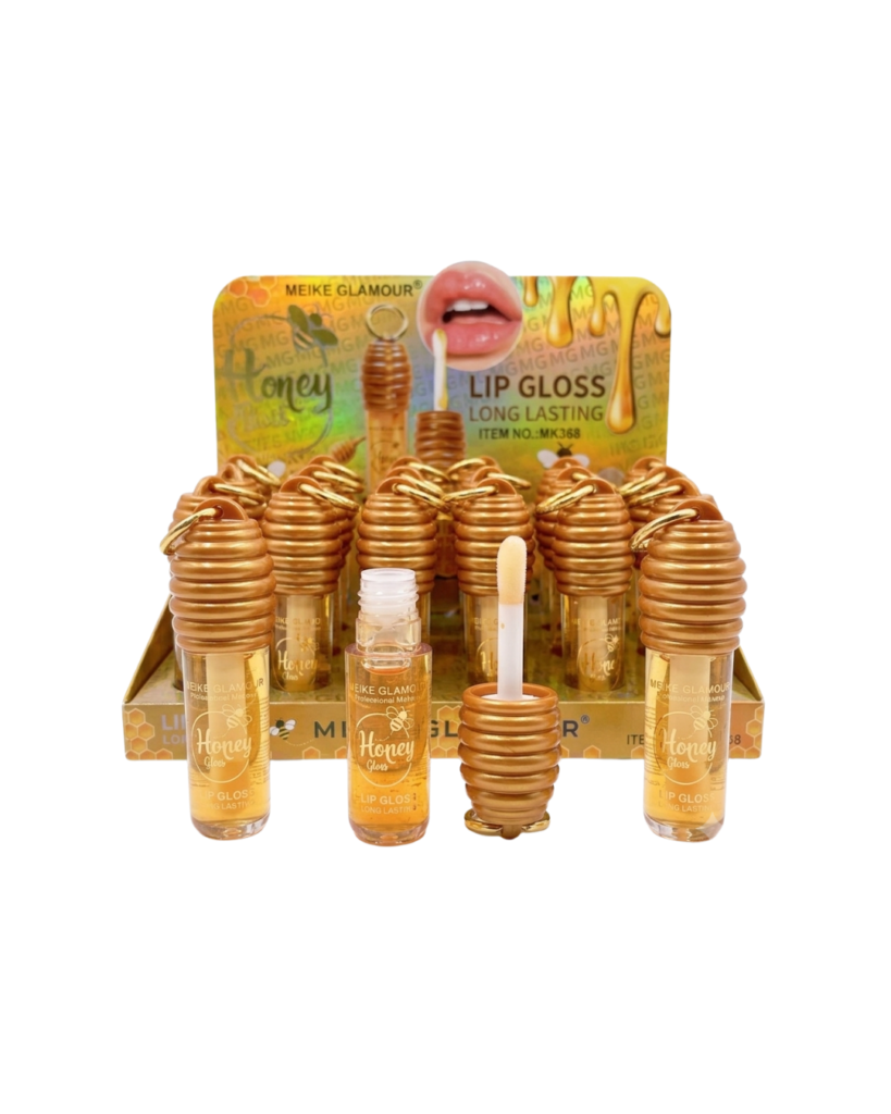 gloss de miel con llavero meike glamour