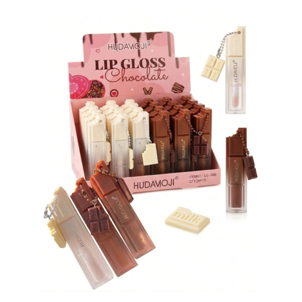 gloss chocolate con llavero hudamoji