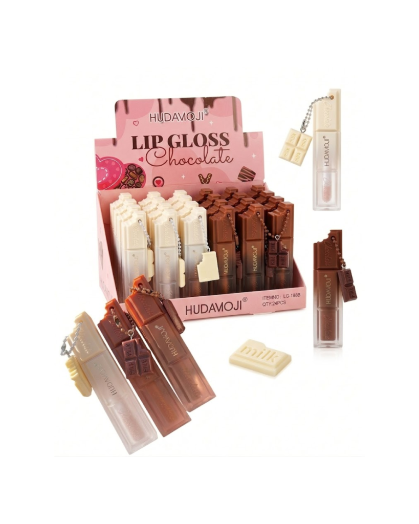gloss chocolate con llavero hudamoji