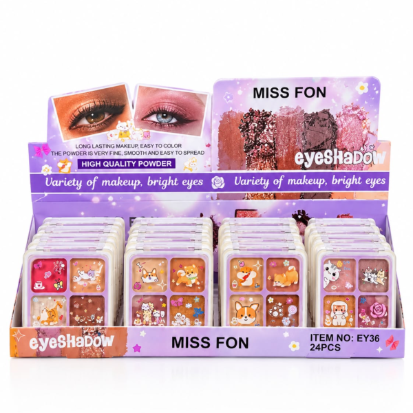 paleta de sombras miss fon 4 tonos perrito